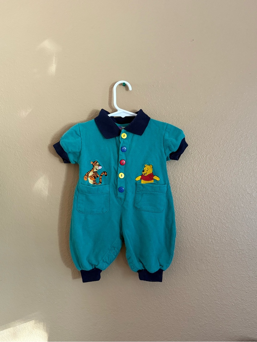 Vintage Winnie the Pooh & Tigger Button Romper